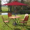 17.5" Bronze Patio Umbrella Base with Steel Upright and Resin Square Stand for Outdoor Use